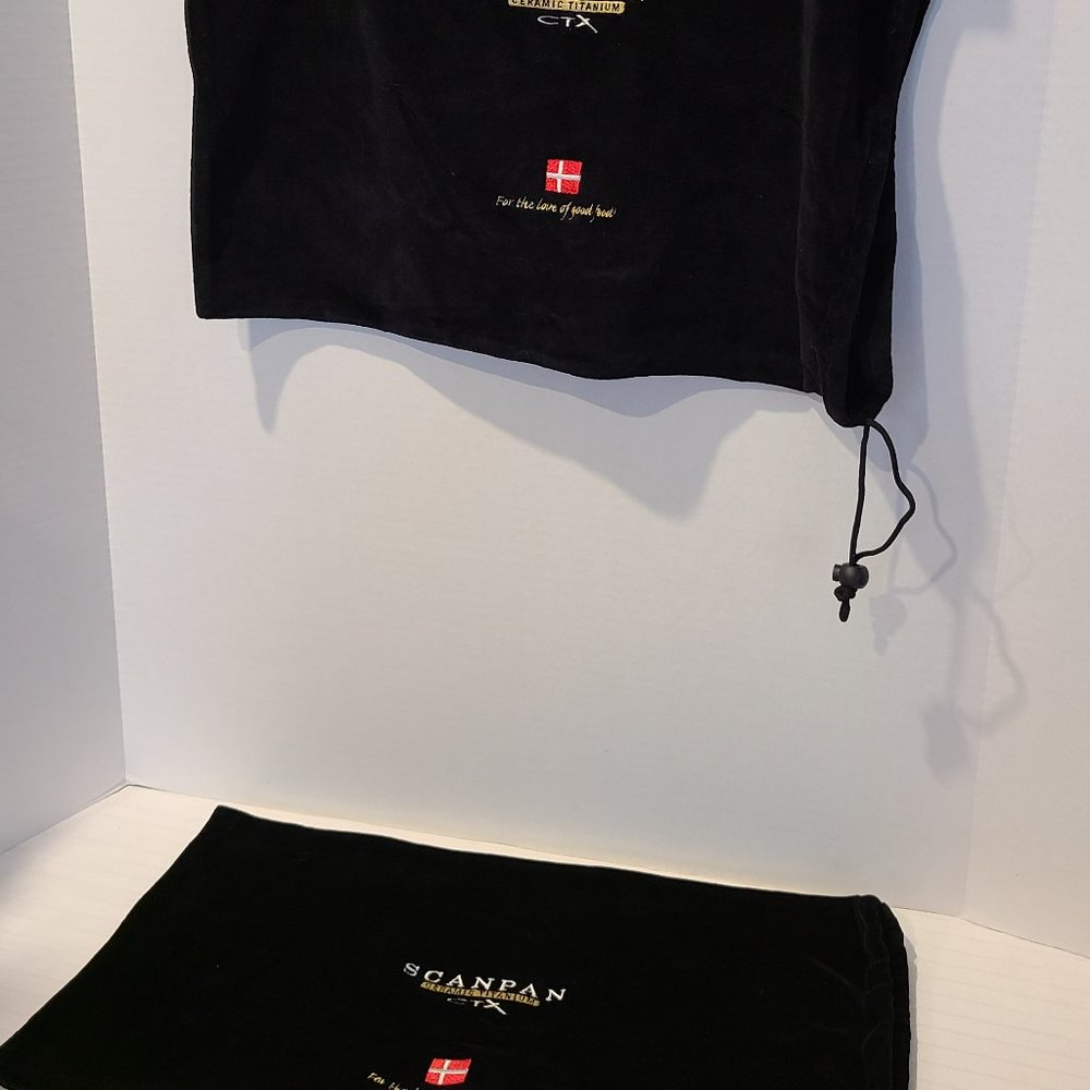 Set of 2-SCANPAN Denmark Pot Pan Soft Cloth Bag Dust Cover Protector Drawstring